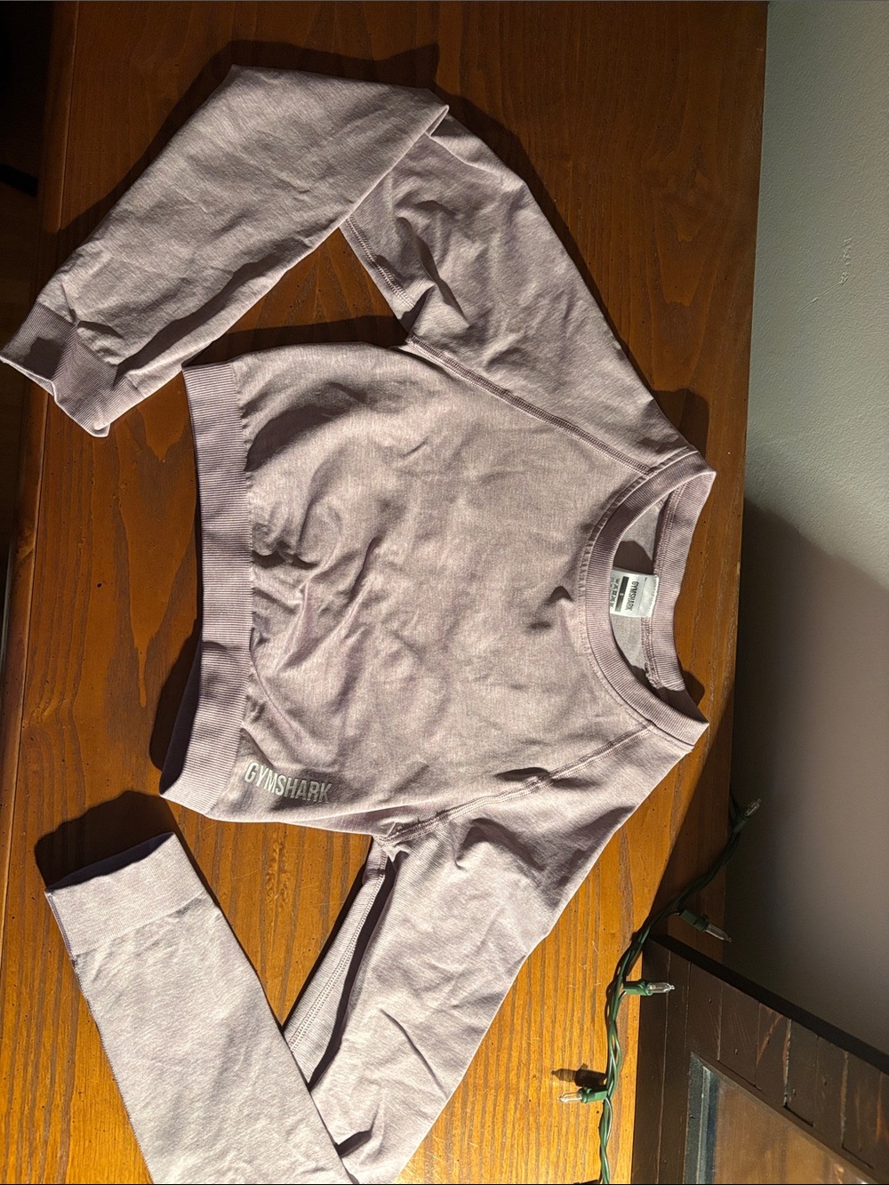 Gymshark Pale Lilac Cropped Longsleeve Workout top